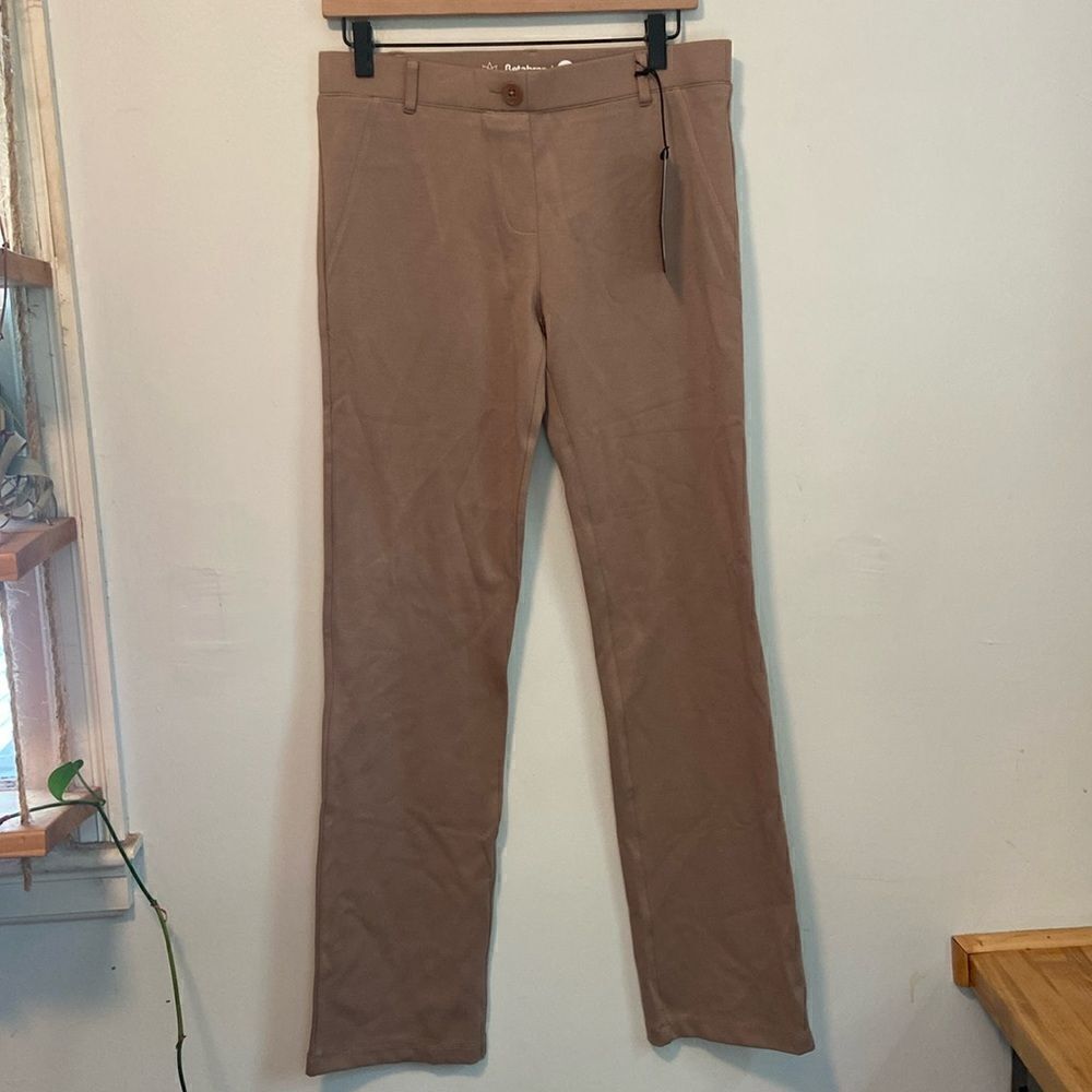 Betabrand Khaki Dress Pant Yoga Pants Size Medium NEW